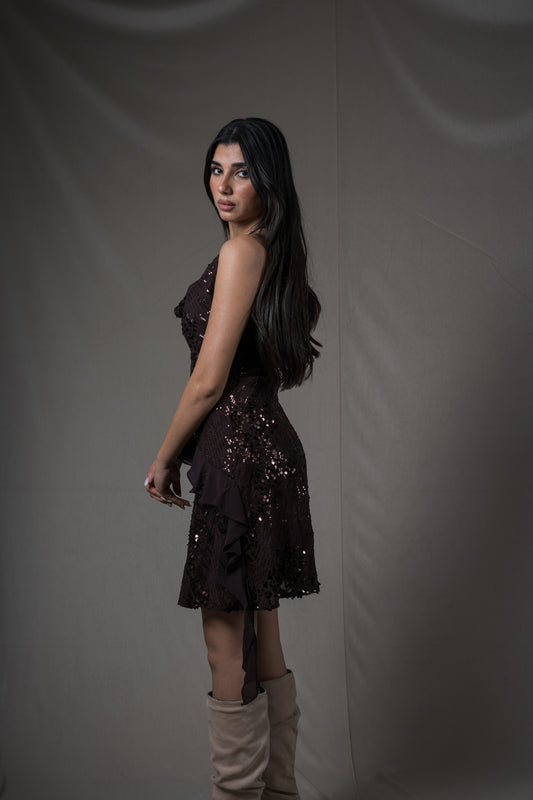 Sleeveless Sequin Mini Dress