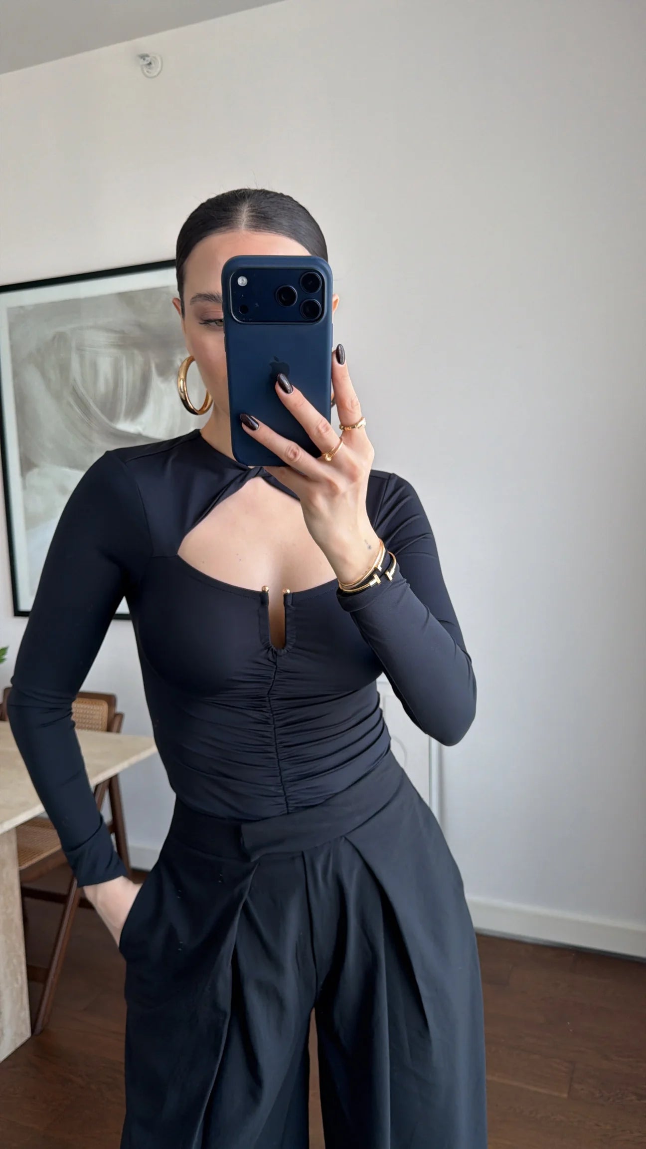 Ruched Cutout Top