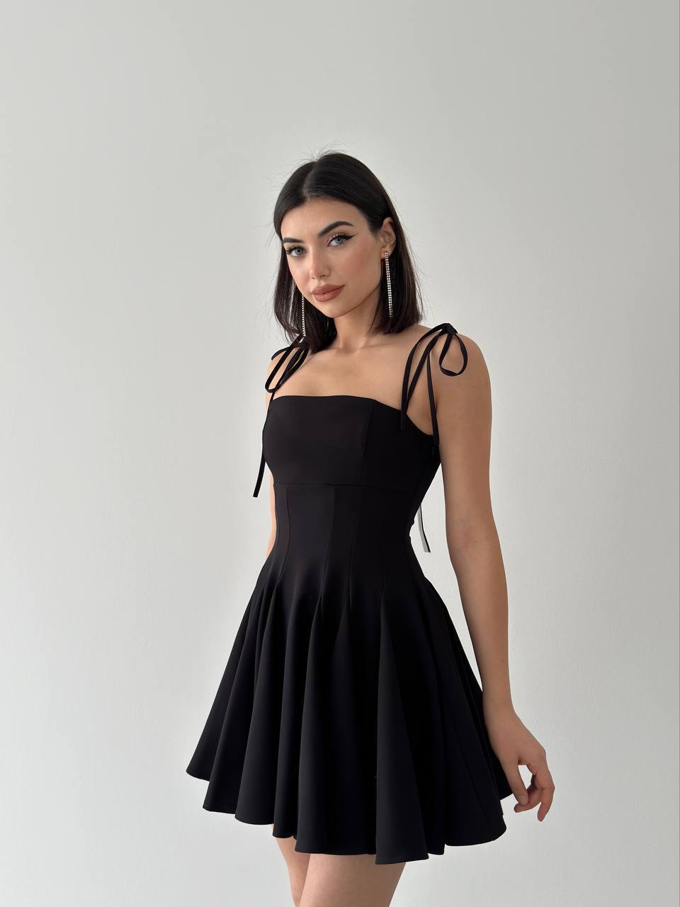 Ribbon Strap Skater Dress