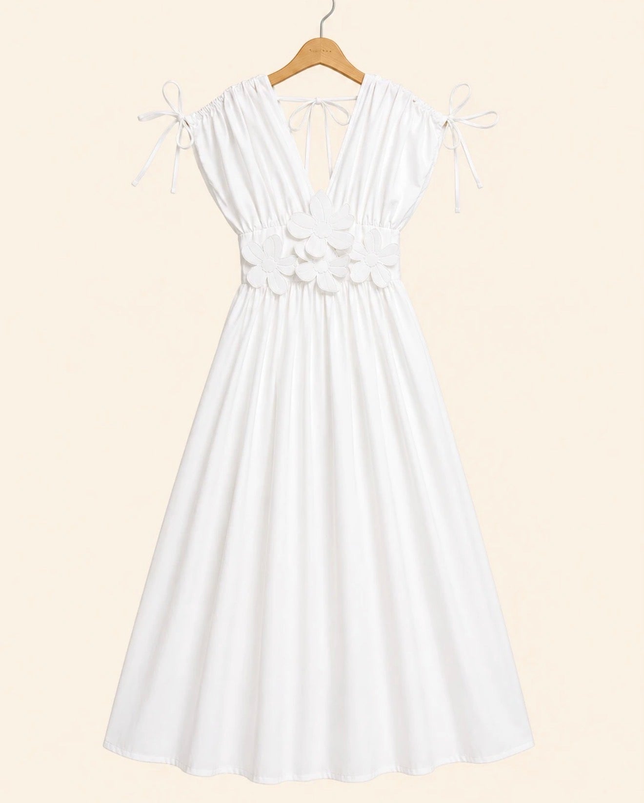 Floral White Maxi Dressh