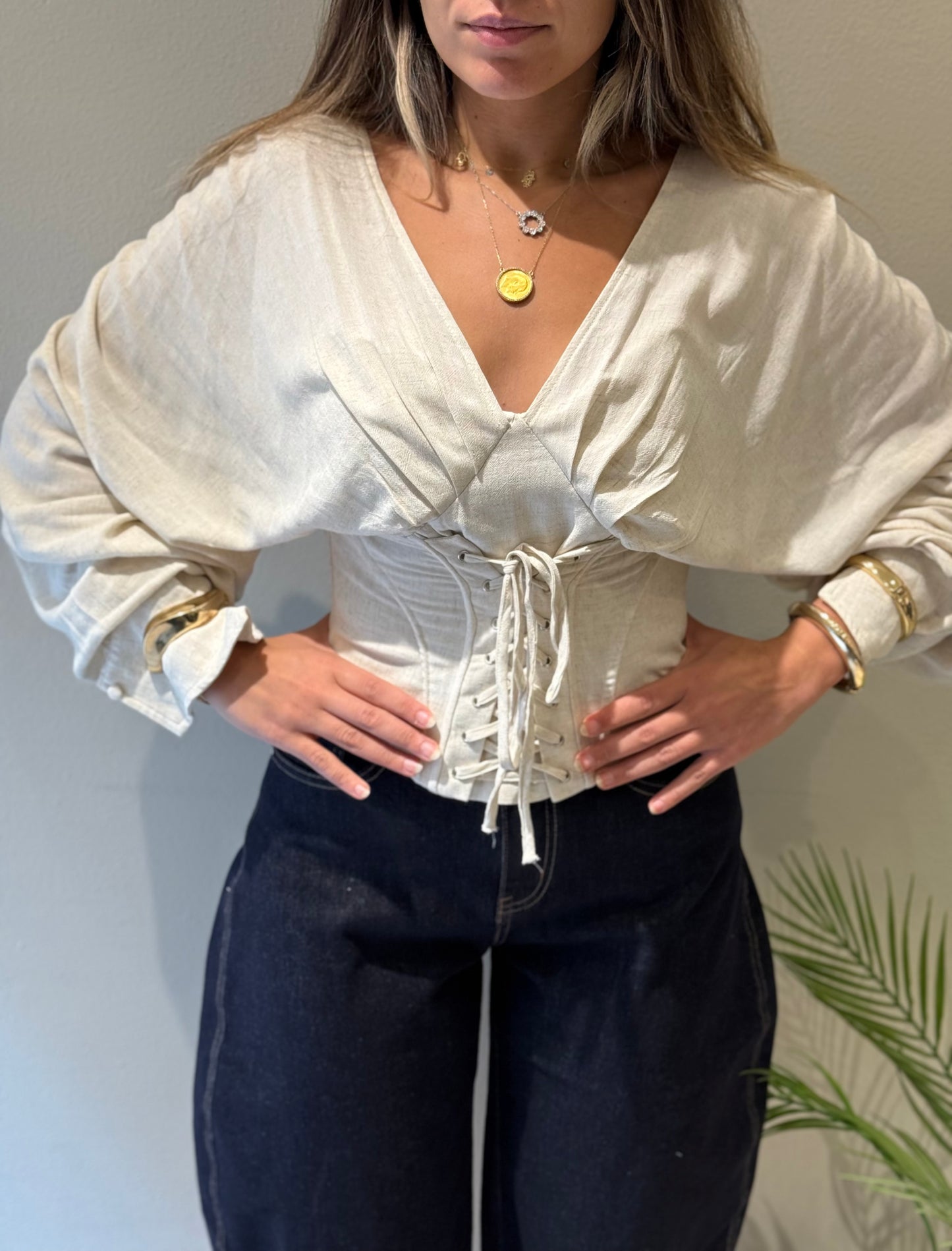 Linen Corset Blouse
