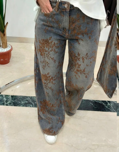 Embroidered Bloom Jeans