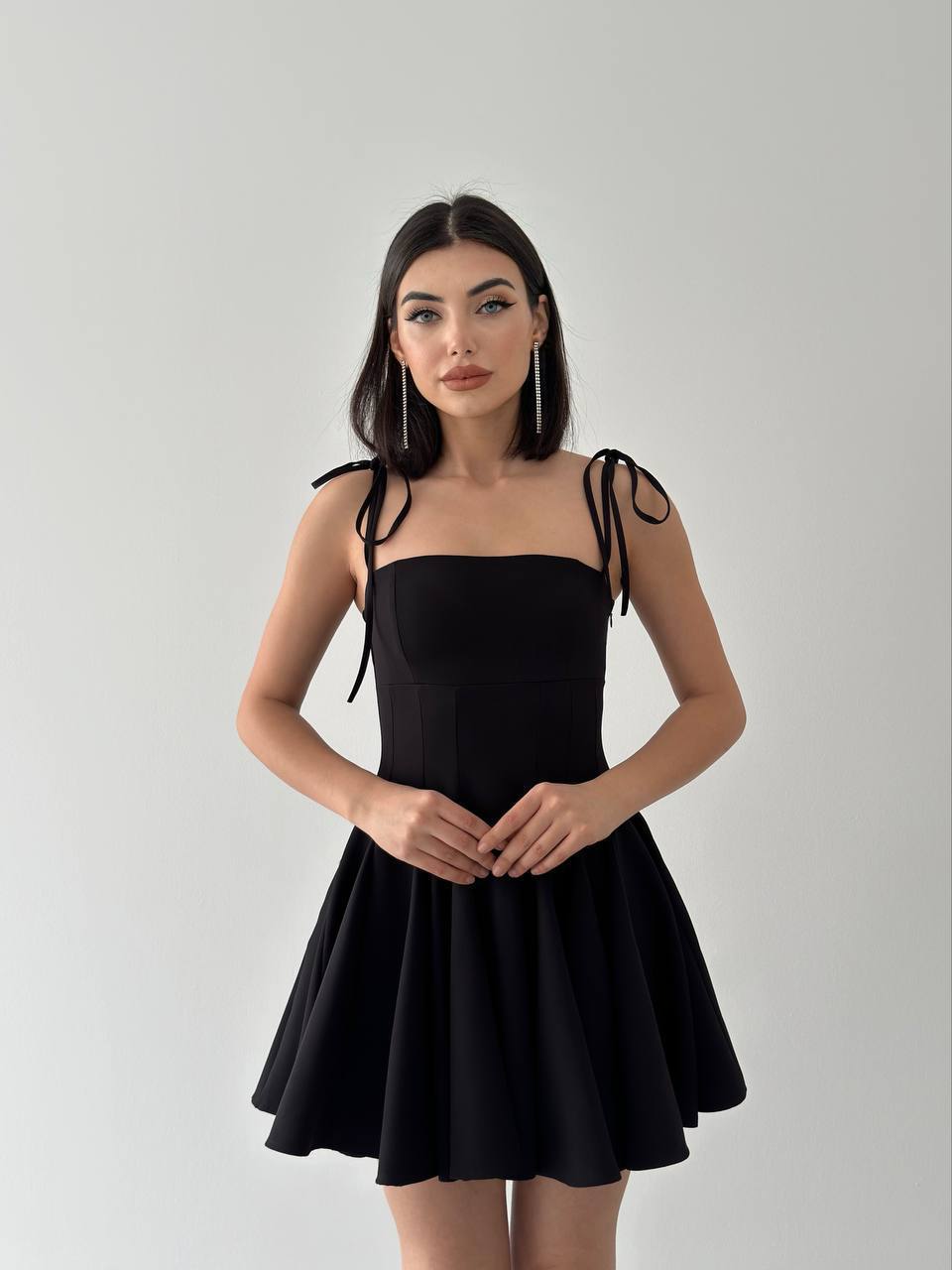 Ribbon Strap Skater Dress
