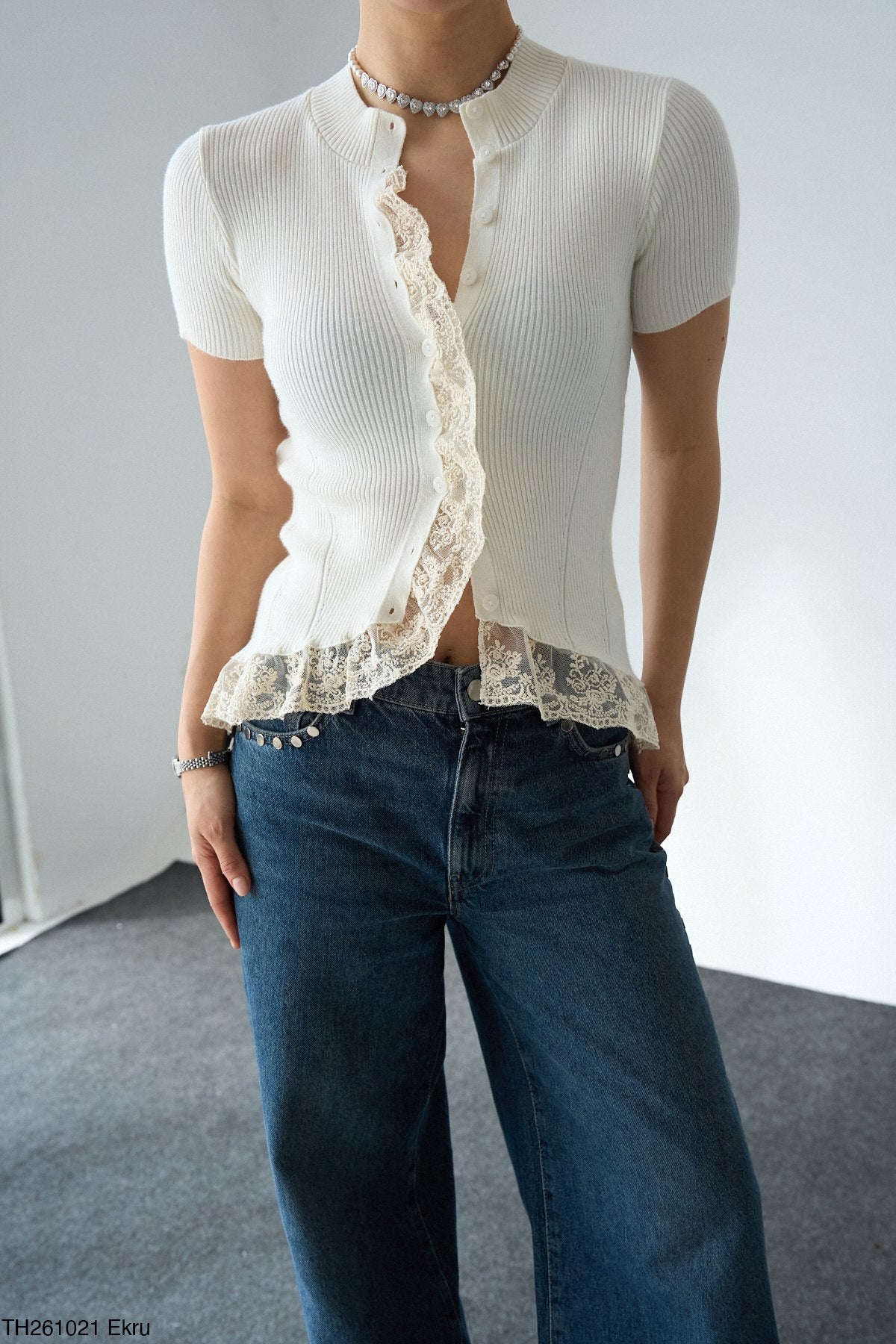Frilled Knit Top
