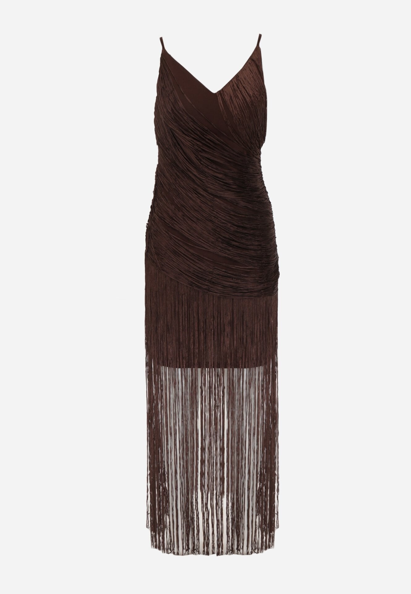 Fringes Asymmetrical Maxi Dress