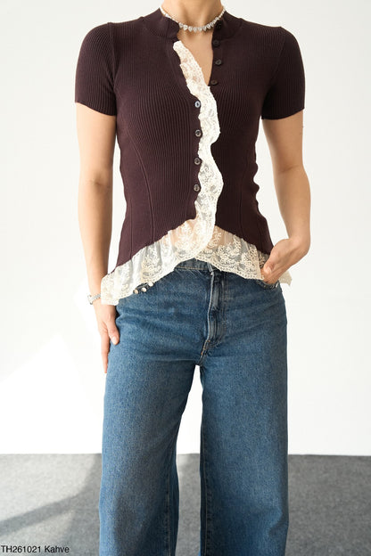 Frilled Knit Top