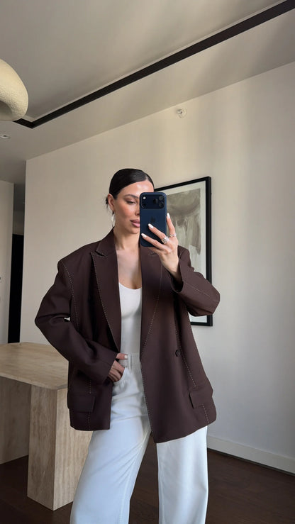 Mocha Stitch Blazer