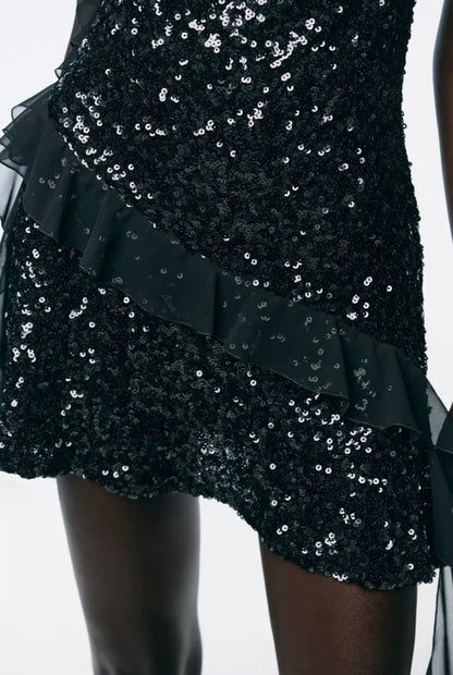 Sleeveless Sequin Mini Dress