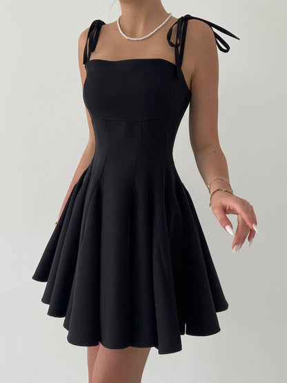 Ribbon Strap Skater Dress