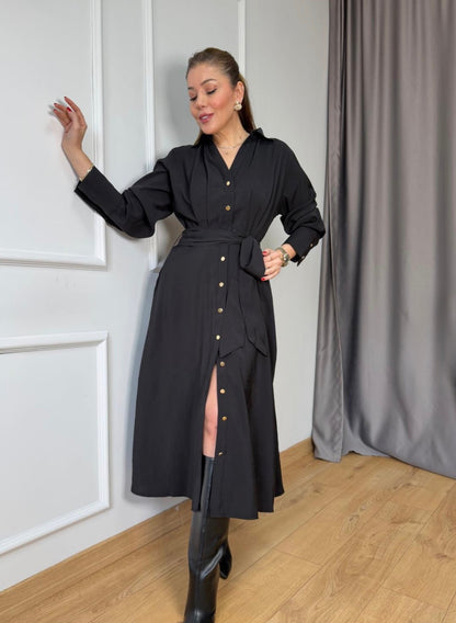 Button-Down Midi Dress