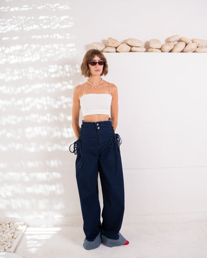 Laced Side-Stripe Jeans