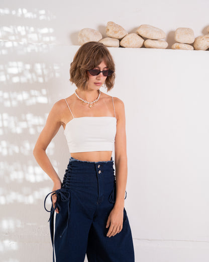 Laced Side-Stripe Jeans
