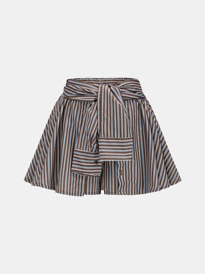 Stripe Tie-Waist Skort