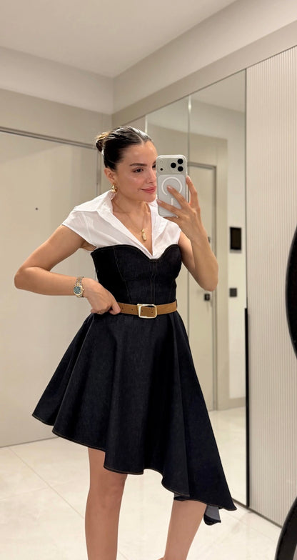 Denim Shirt-Dress Combo
