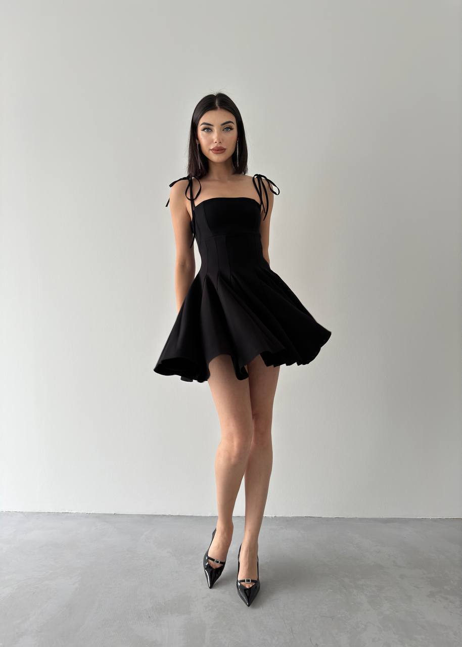 Ribbon Strap Skater Dress
