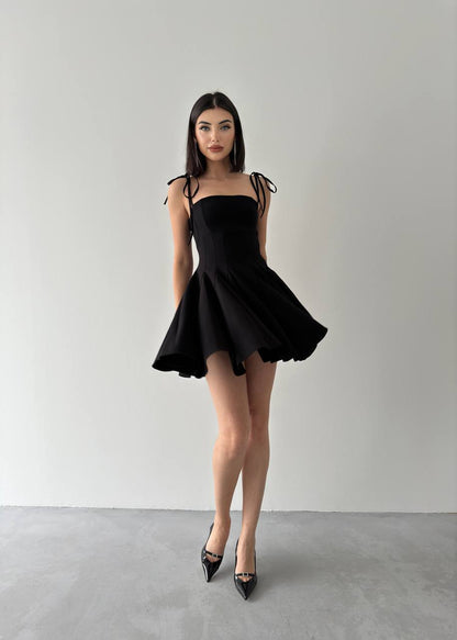 Ribbon Strap Skater Dress