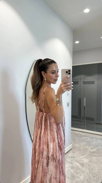 Gold Chained Printed Dress