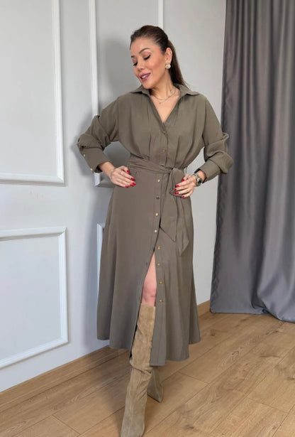 Button-Down Midi Dress