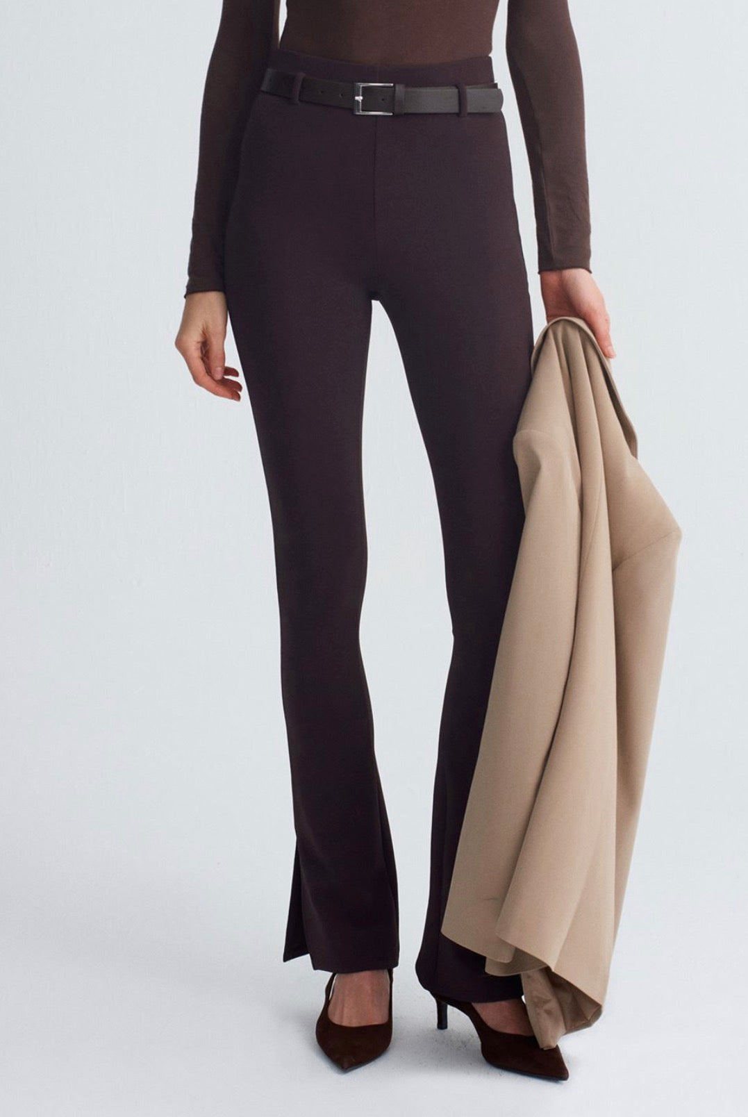 Sleek Split-Hem Pants