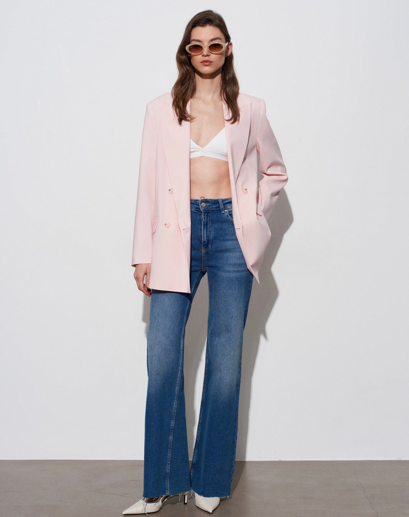Pastel Button Blazer