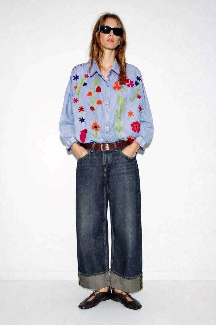 Embroidered linen Shirt