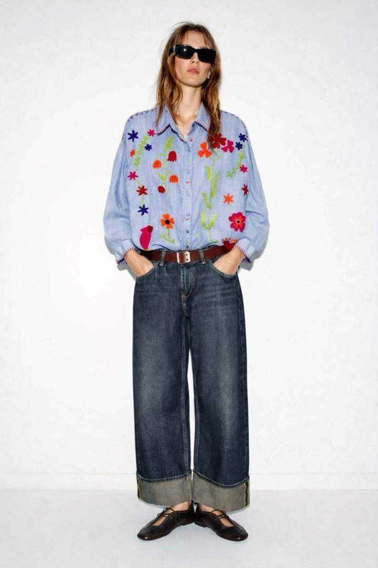 Embroidered linen Shirt