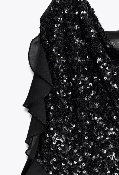 Sleeveless Sequin Mini Dress