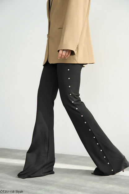 Studded Flare Trousers
