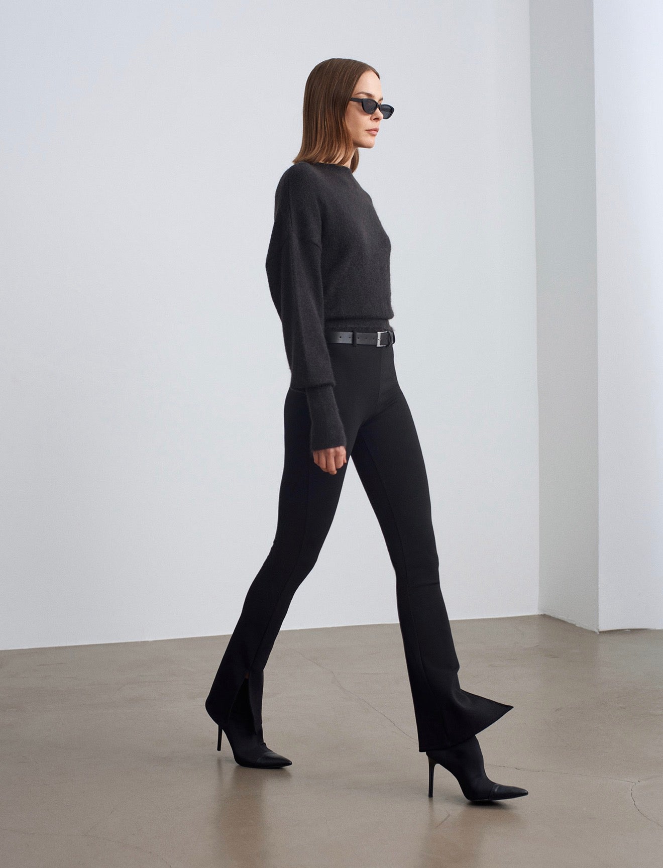 Sleek Split-Hem Pants
