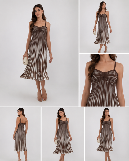 Cocoa Stripe Dress