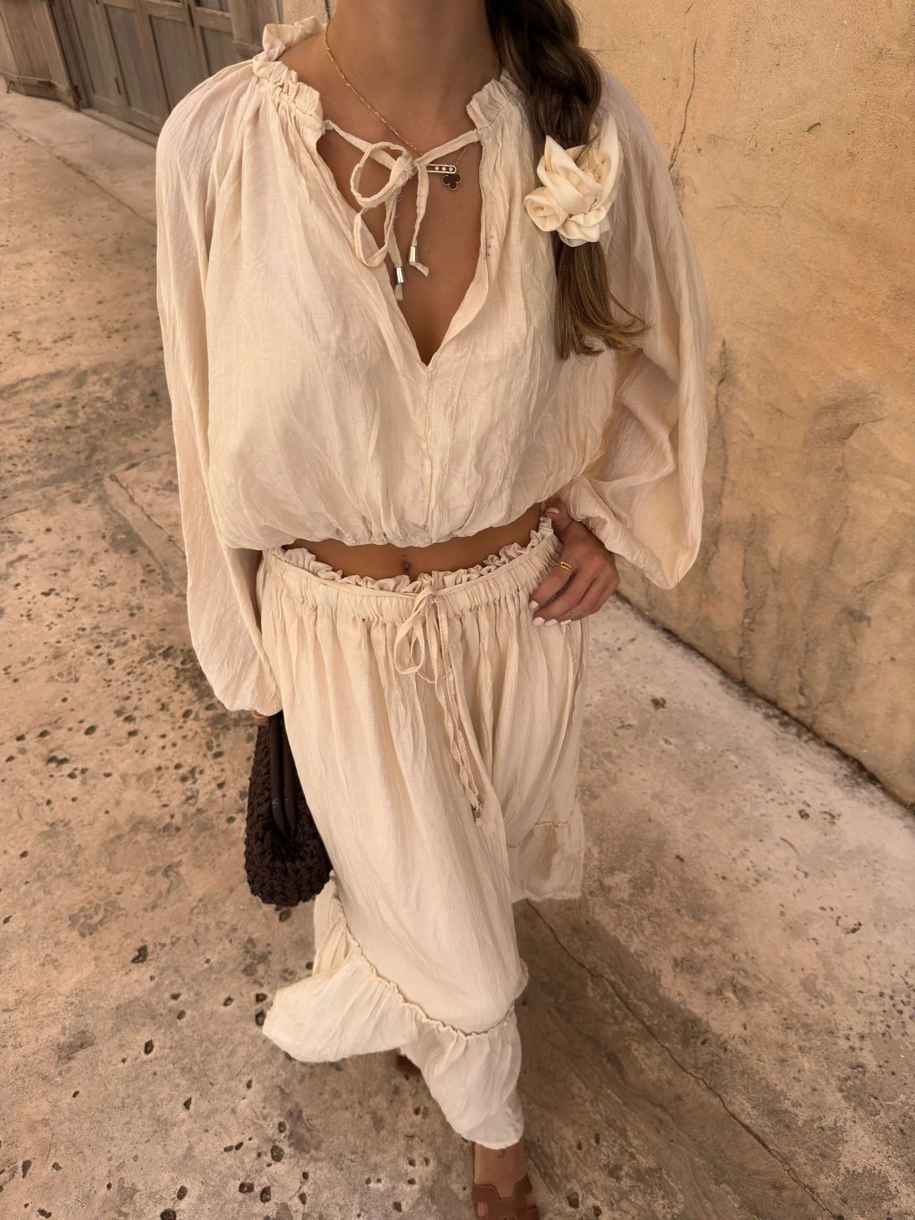 Linen Ruffle Co-ord