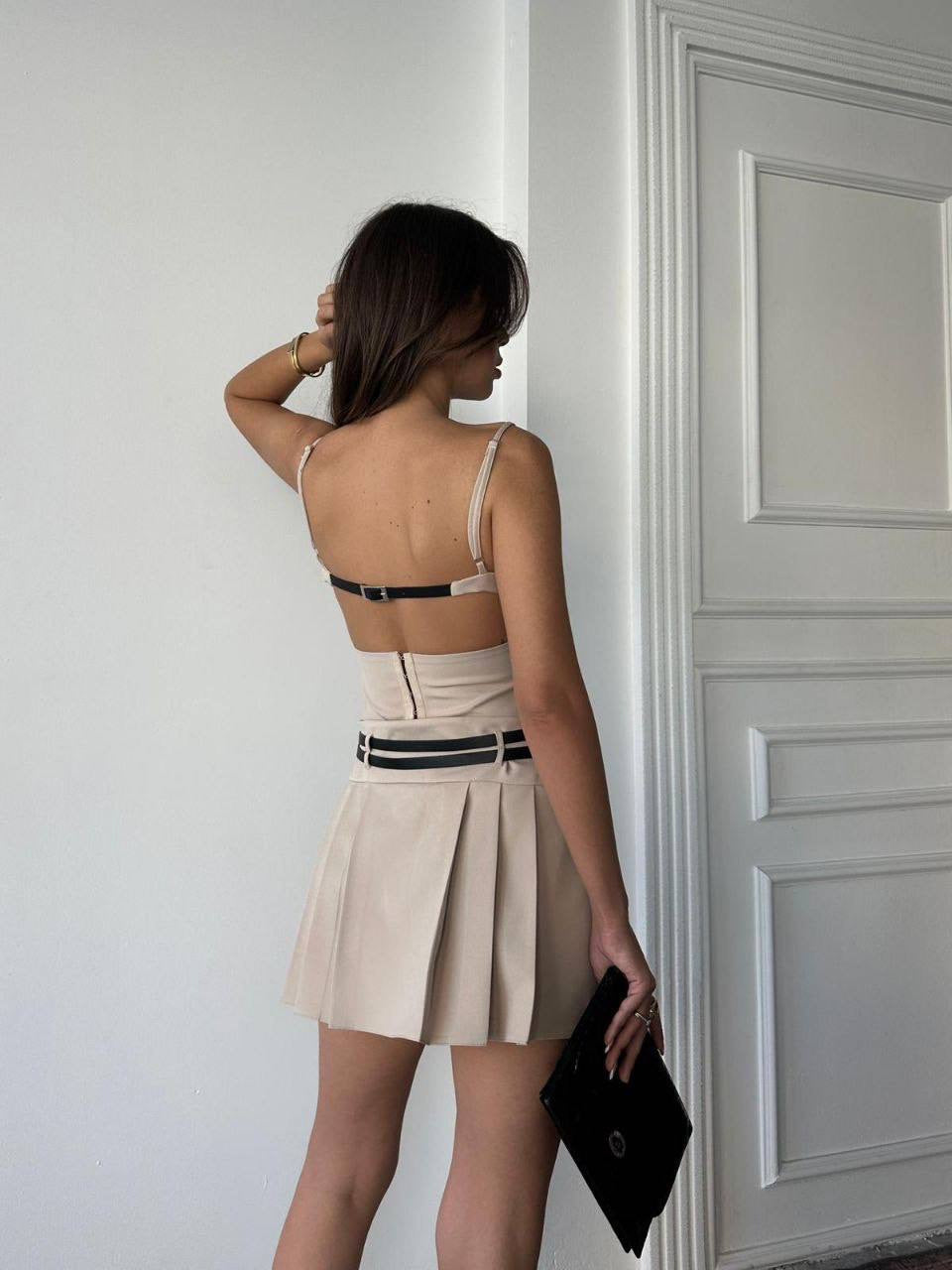 Belted Skater Dress