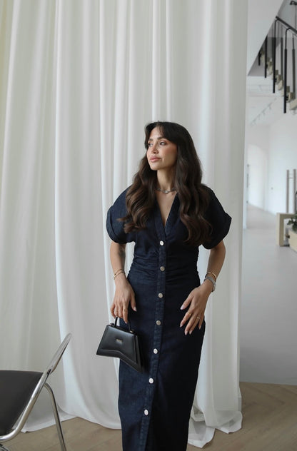 Button Down Denim Dress