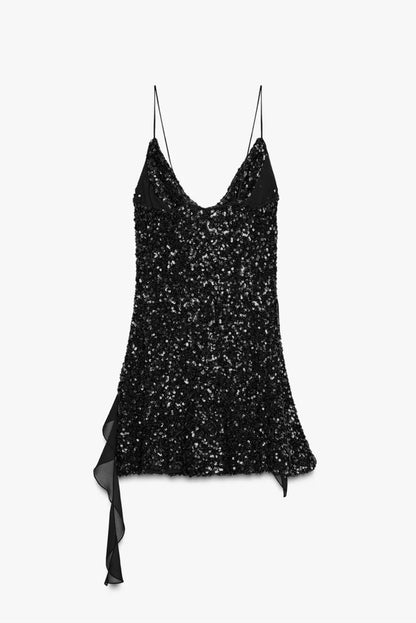 Sleeveless Sequin Mini Dress