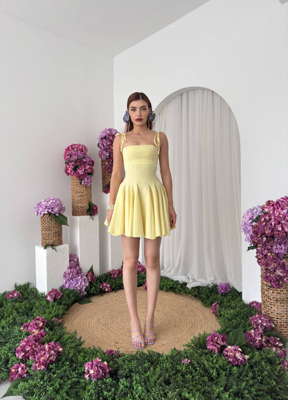 Ribbon Strap Skater Dress