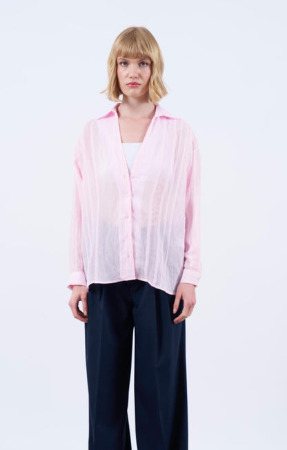 Sheer Paneled Shirt