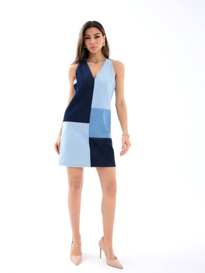 Patchwork Denim Mini