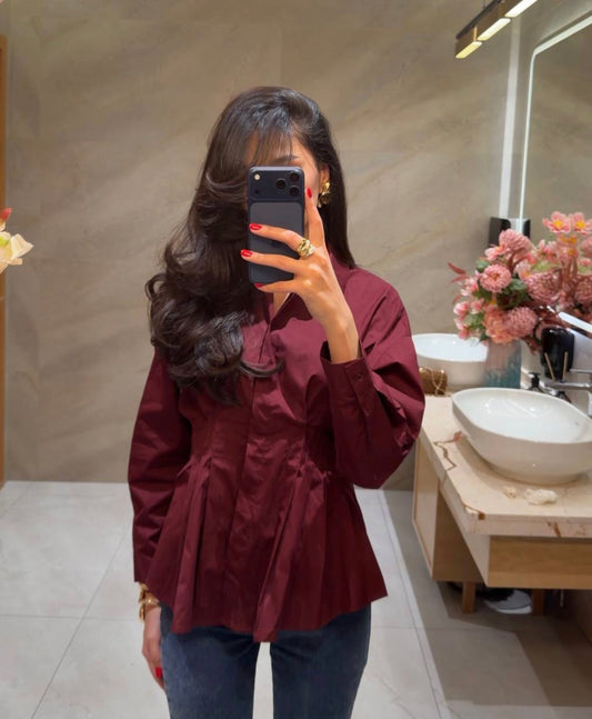 Pleated Waist Shirt