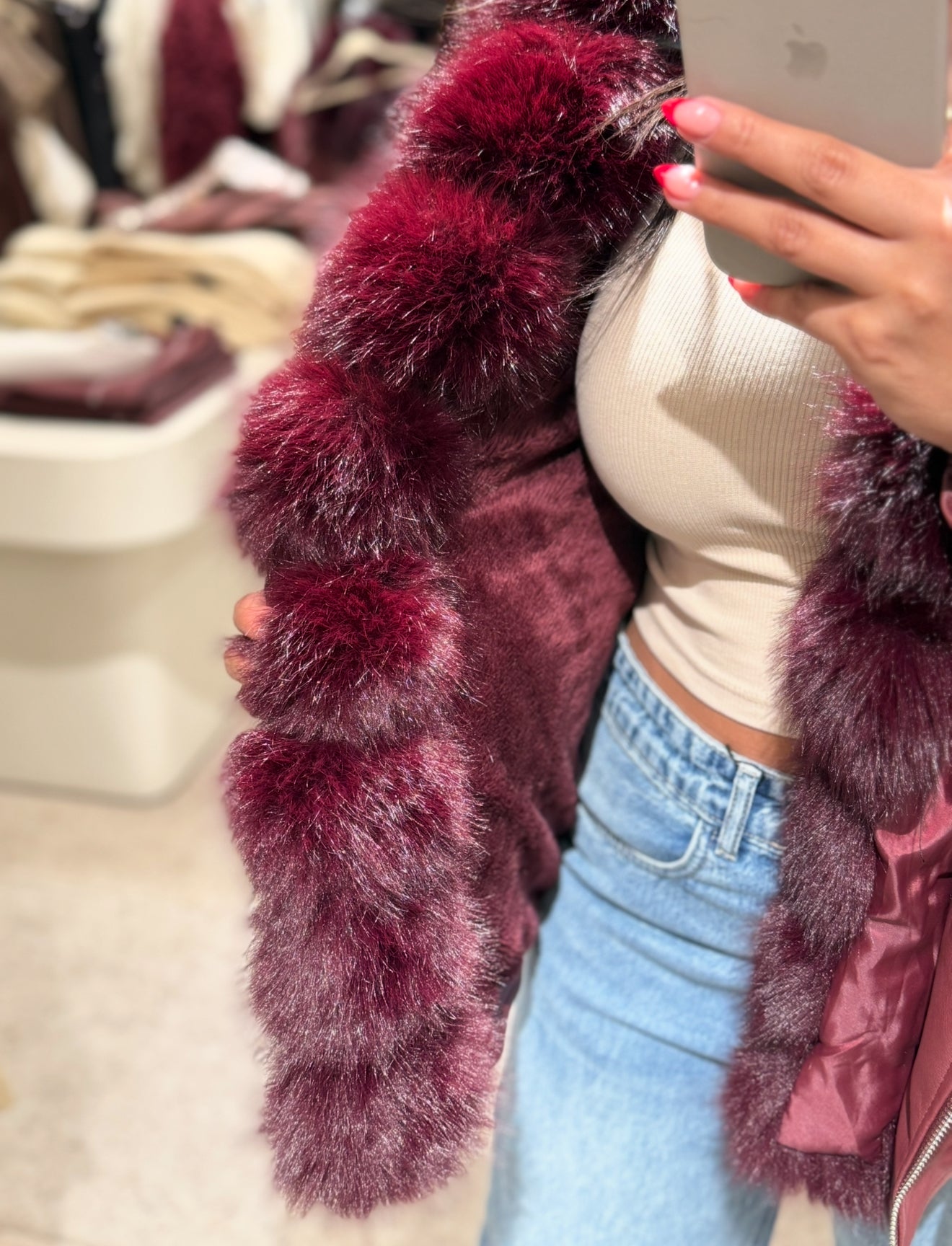 Faux Fur Moto Jacket