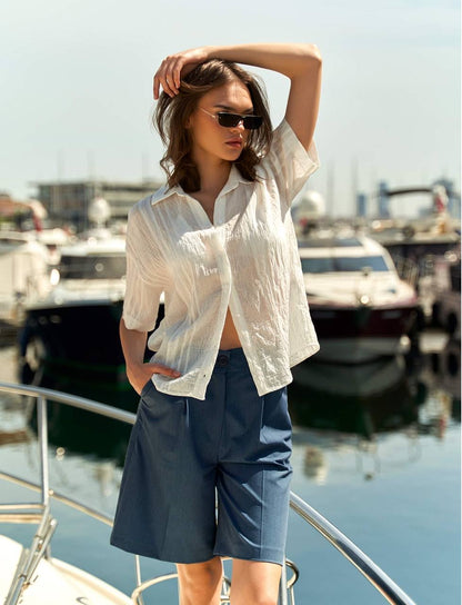 Stitched Half-Sleeve Shirt