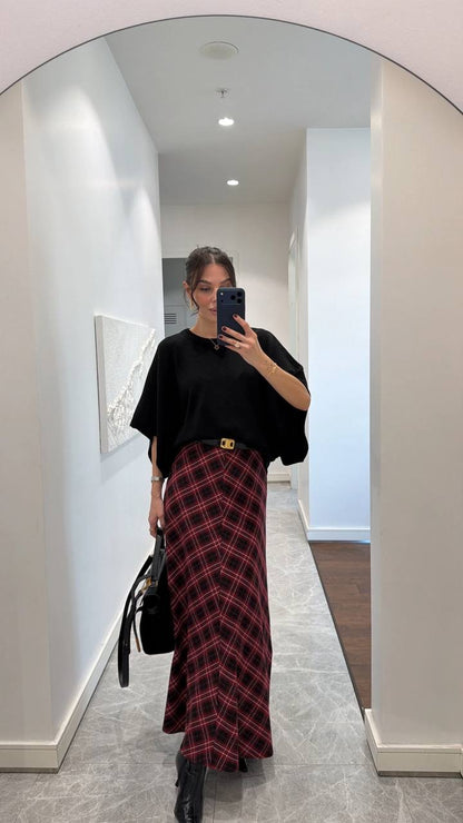 Plaid Maxi Skirt