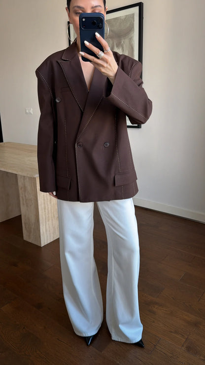 Mocha Stitch Blazer