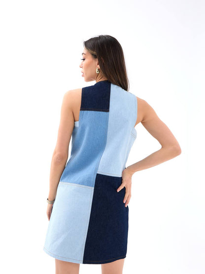 Patchwork Denim Mini
