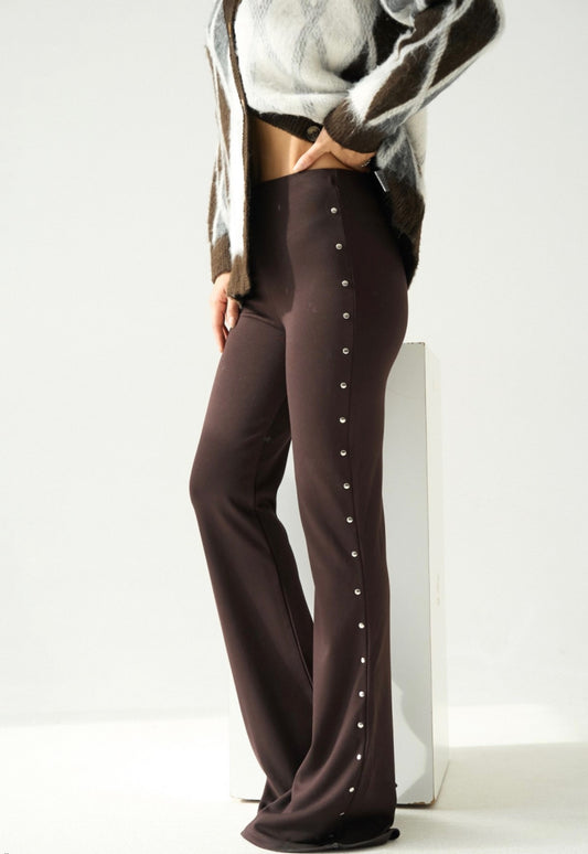 Studded Flare Trousers