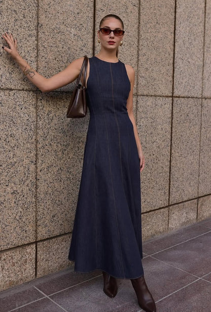 Maxi Basic Denim Dress