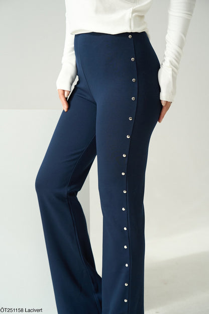 Studded Flare Trousers
