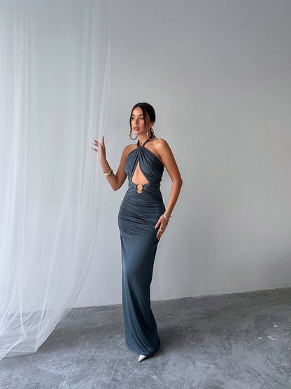 O-Ring Halter Dress