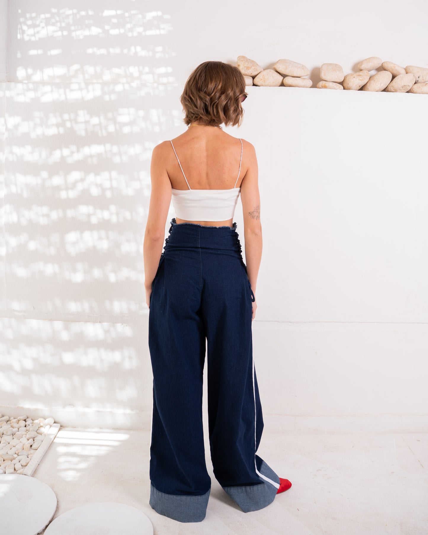 Laced Side-Stripe Jeans