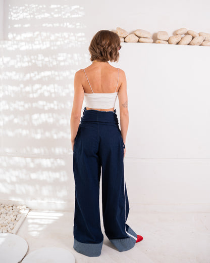 Laced Side-Stripe Jeans