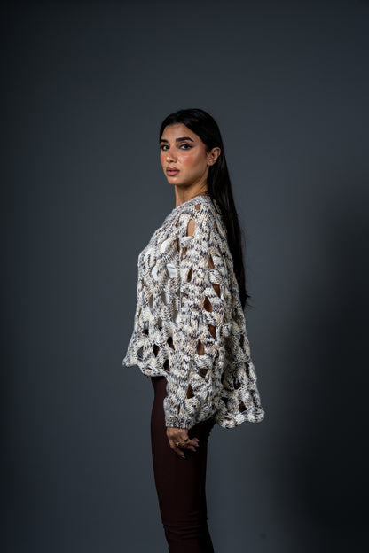 Chunky Open-Knit Sweater